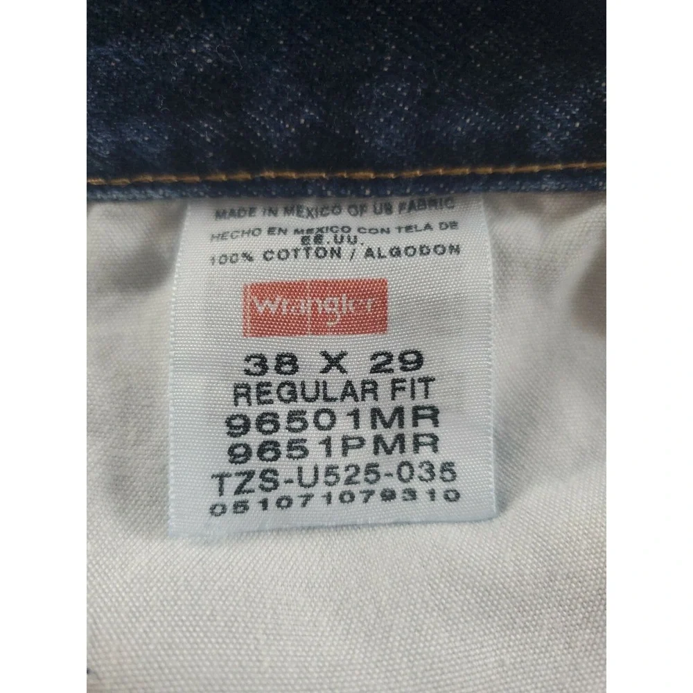 Wrangler Jeans 38x29 Blue Regular Fit Straight cut Premium Quality Pants